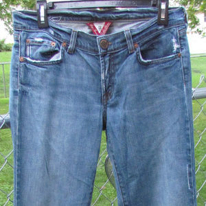 LUCKY BRAND 12/31 JEANS DISTRESSED LOW RISE (8")